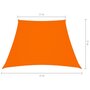 VIDAXL Voile de parasol Tissu Oxford trapeze 3/4x3 m Orange
