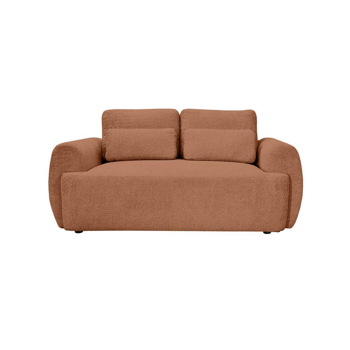 BEST MOBILIER Mahina - canapé droit 2 places - en tissu bouclette