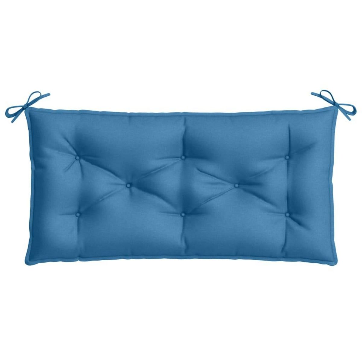 VIDAXL Coussin de banc de jardin bleu melange 100x50x7 cm tissu
