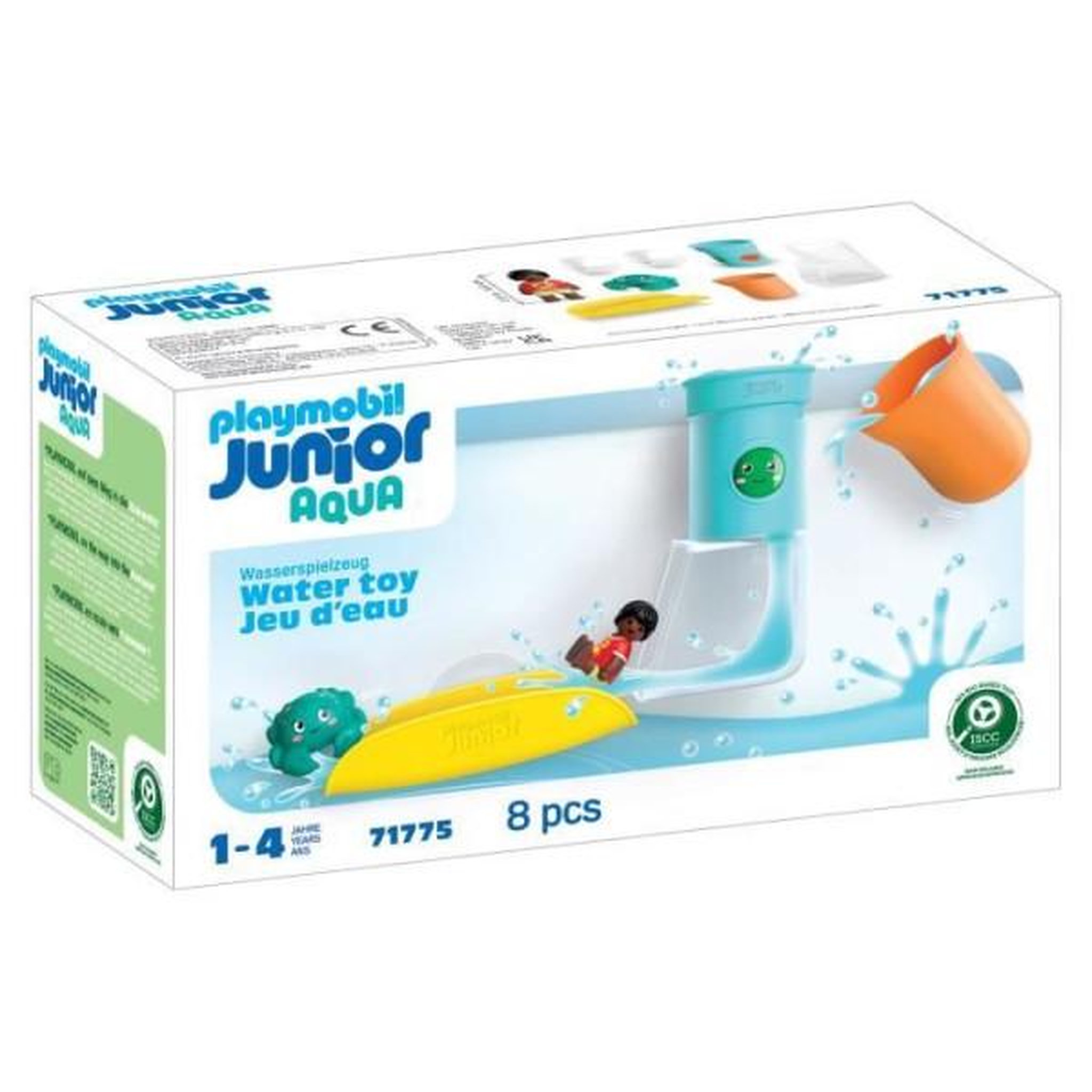 PLAYMOBIL Playmobil 71775 Toboggan avec réservoir d'eau , Playmobil junior aqua & tinti, 8 pieces, Des 12 mois