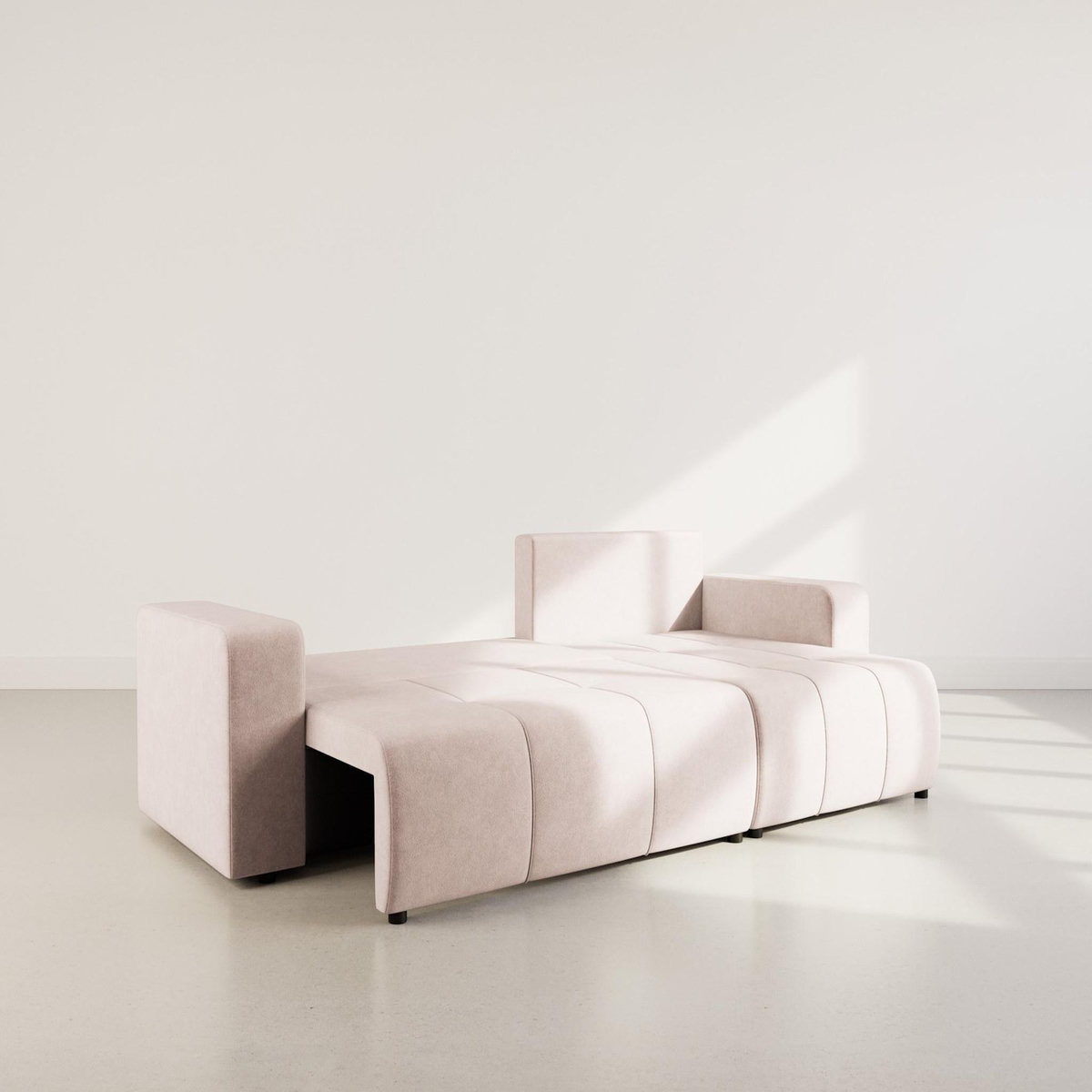 BEST MOBILIER Nicole - canapé d'angle réversible 5 places convertible avec coffre en tissu