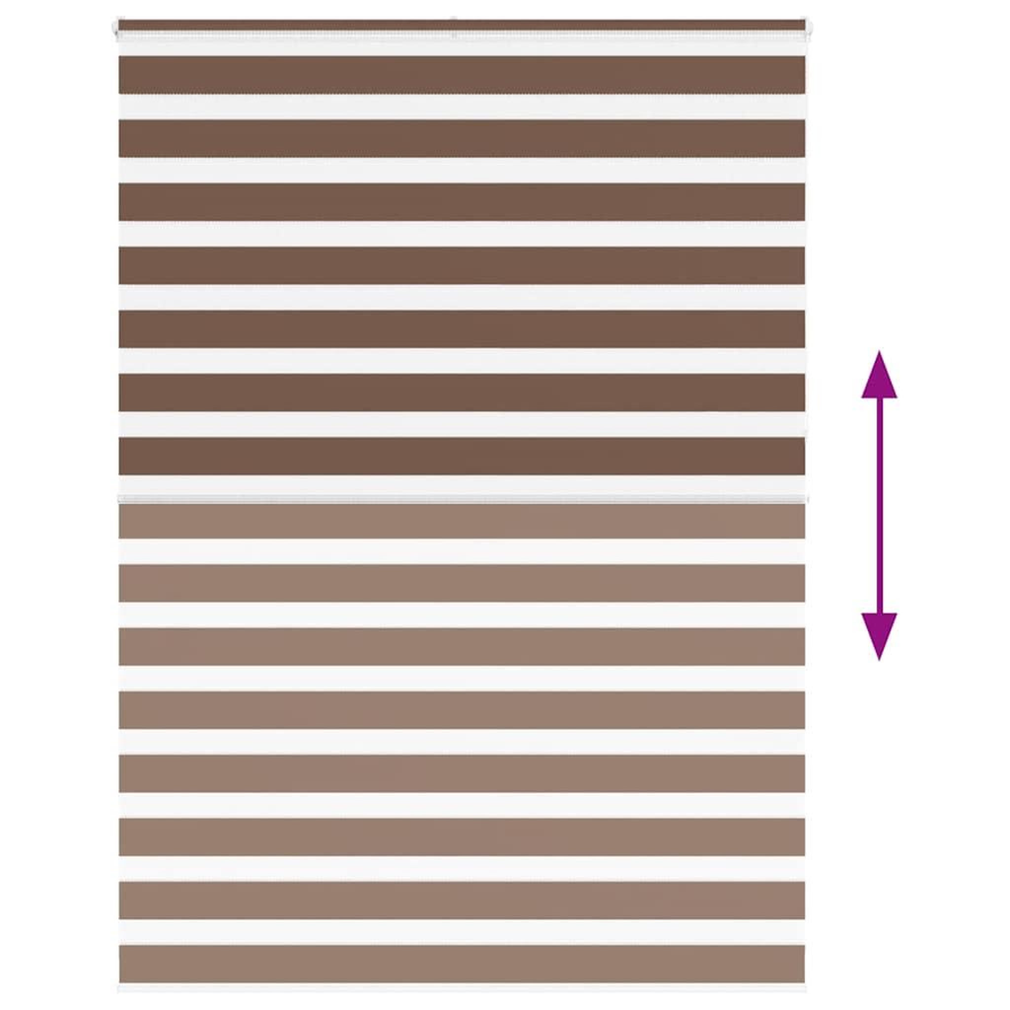 Voir la diapositive 5 : VIDAXL Store zebre marron 160x230cm largeur du tissu 155,9cm polyester