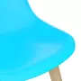 VIDAXL Chaises de salle a manger 2 pcs Bleu Plastique
