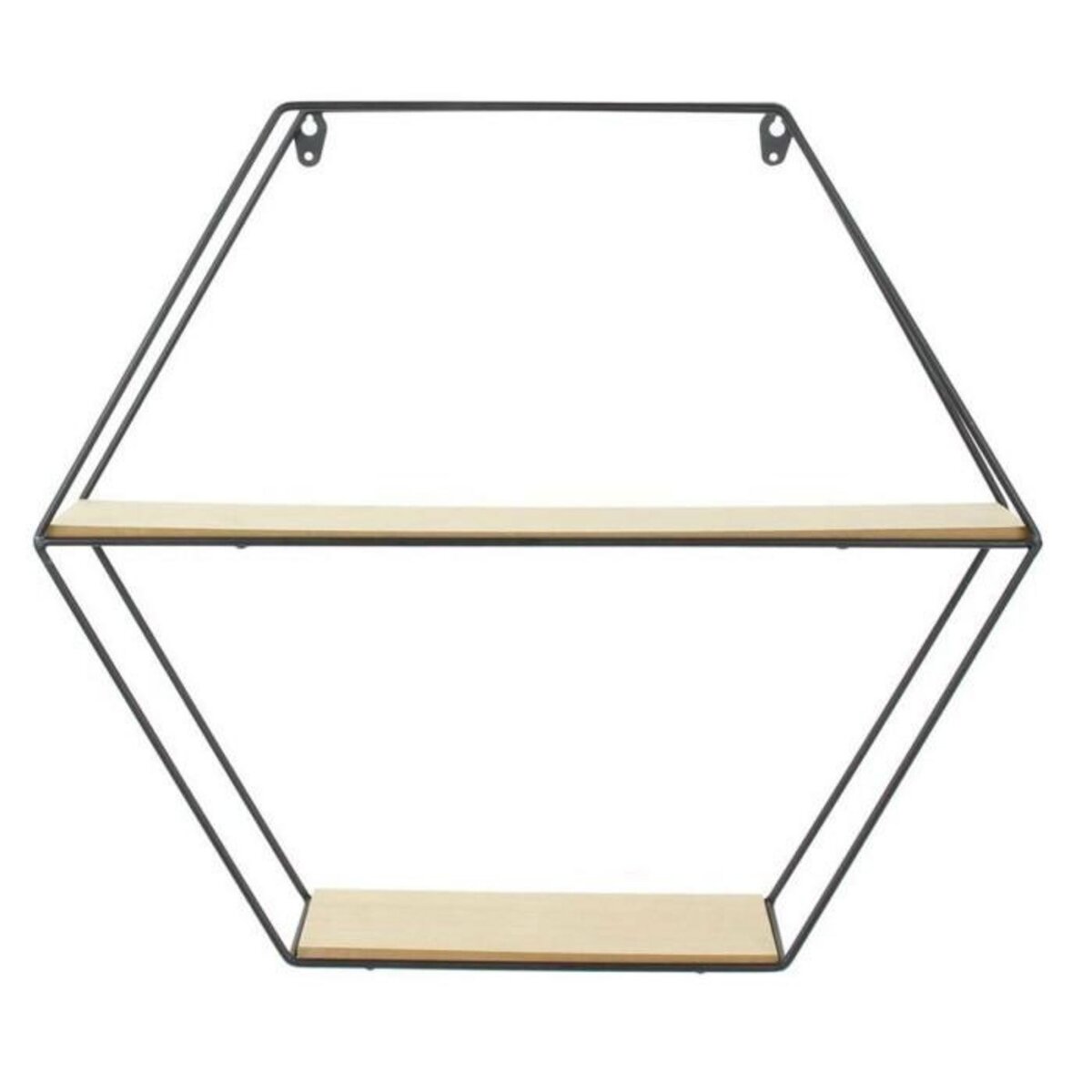 Paris Prix Étagère Murale Design  Hexagonale  46cm Naturel