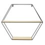 Voir la diapositive 2 : Paris Prix Étagère Murale Design  Hexagonale  46cm Naturel
