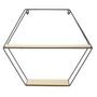 Voir la diapositive 2 : Paris Prix Étagère Murale Design  Hexagonale  46cm Naturel