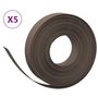 Voir la diapositive 2 : VIDAXL Bordures de jardin 5 pcs marron 10 m 10 cm polyethylene