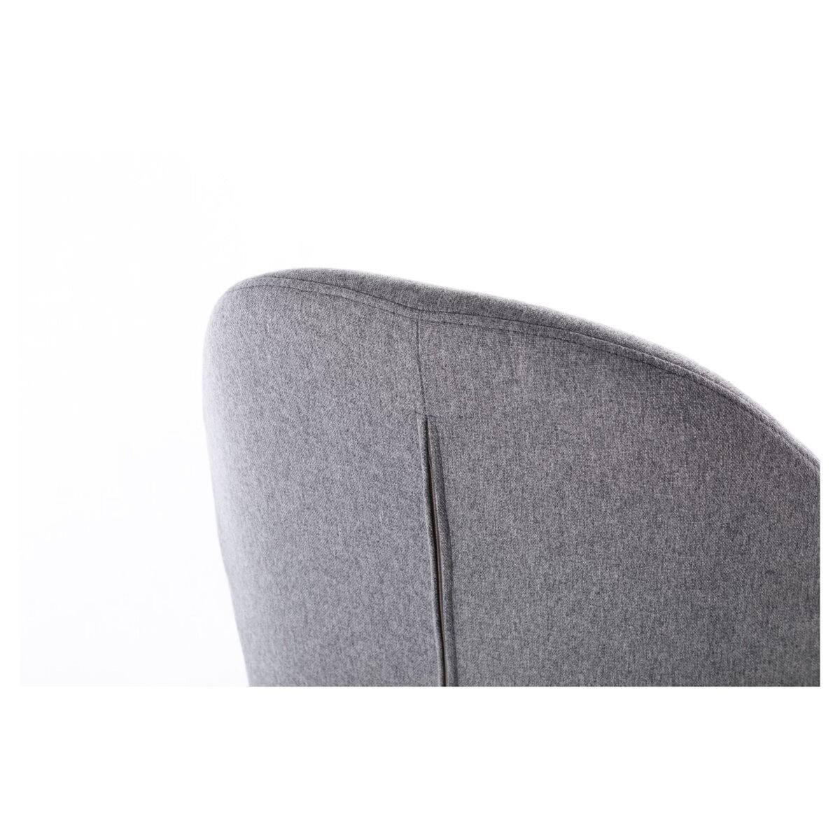 Lot de 2 chaises arrondies pieds métal noir LINE