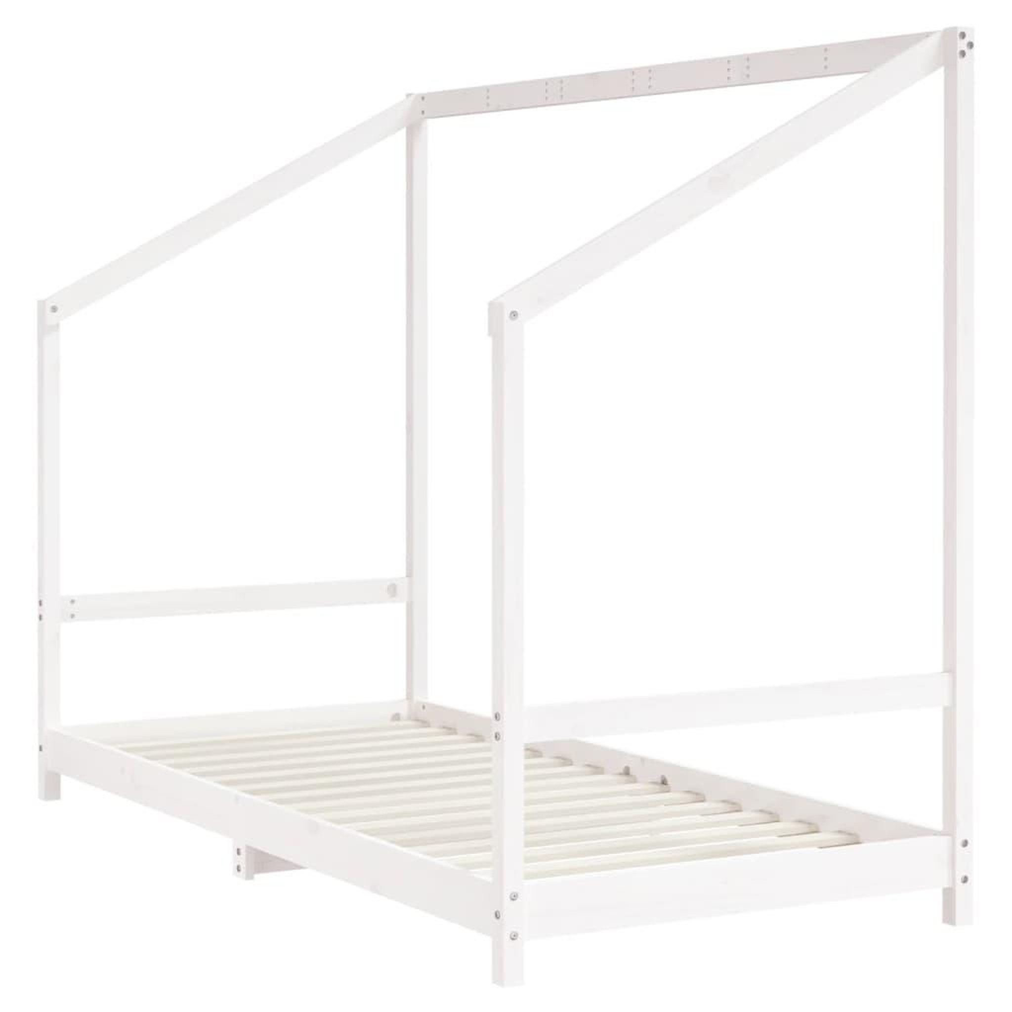 Voir la diapositive 4 : VIDAXL Cadre de lit d'enfant blanc 2x(90x200) cm bois de pin massif