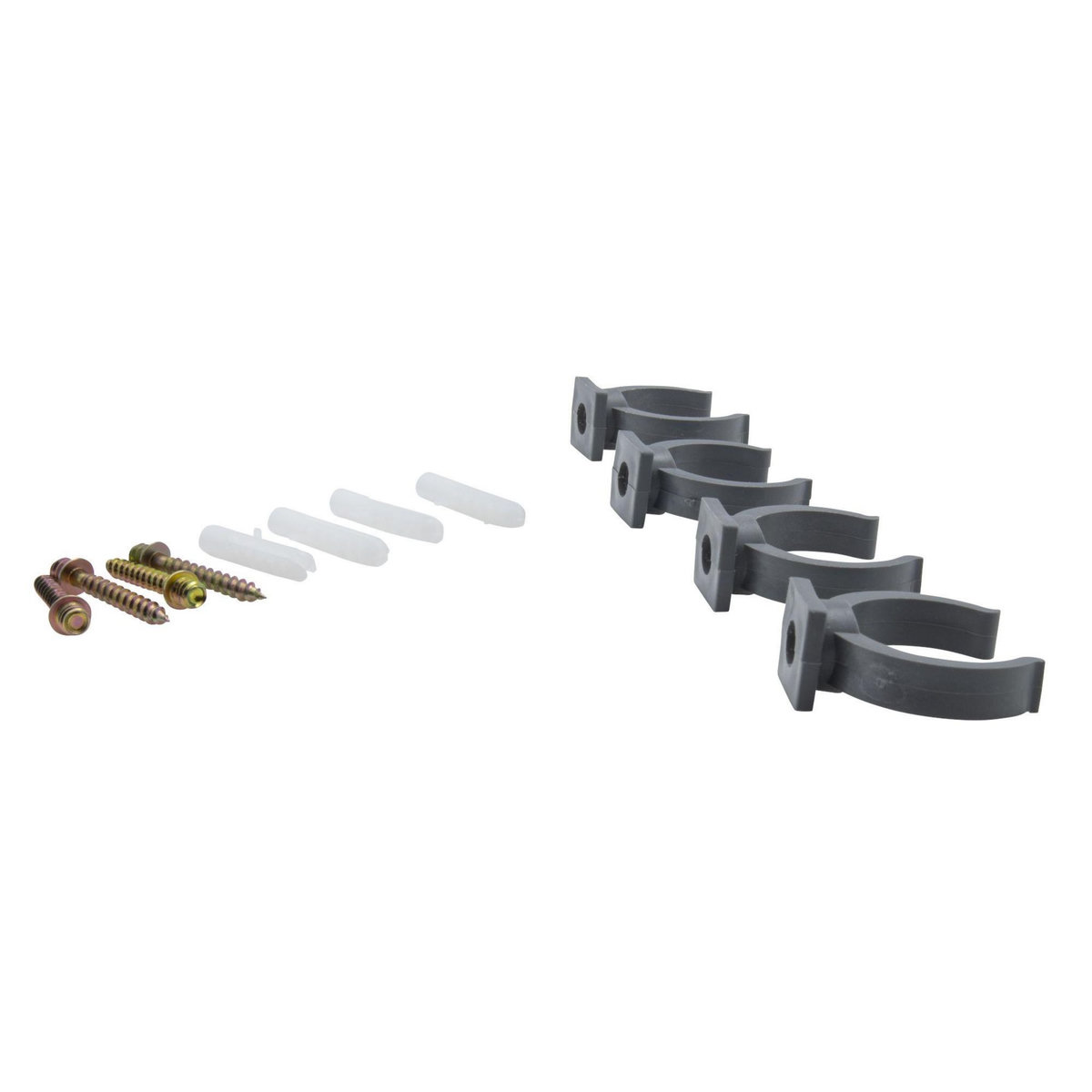 Jardibric Sachet de 4 colliers lyre avec vis ø40