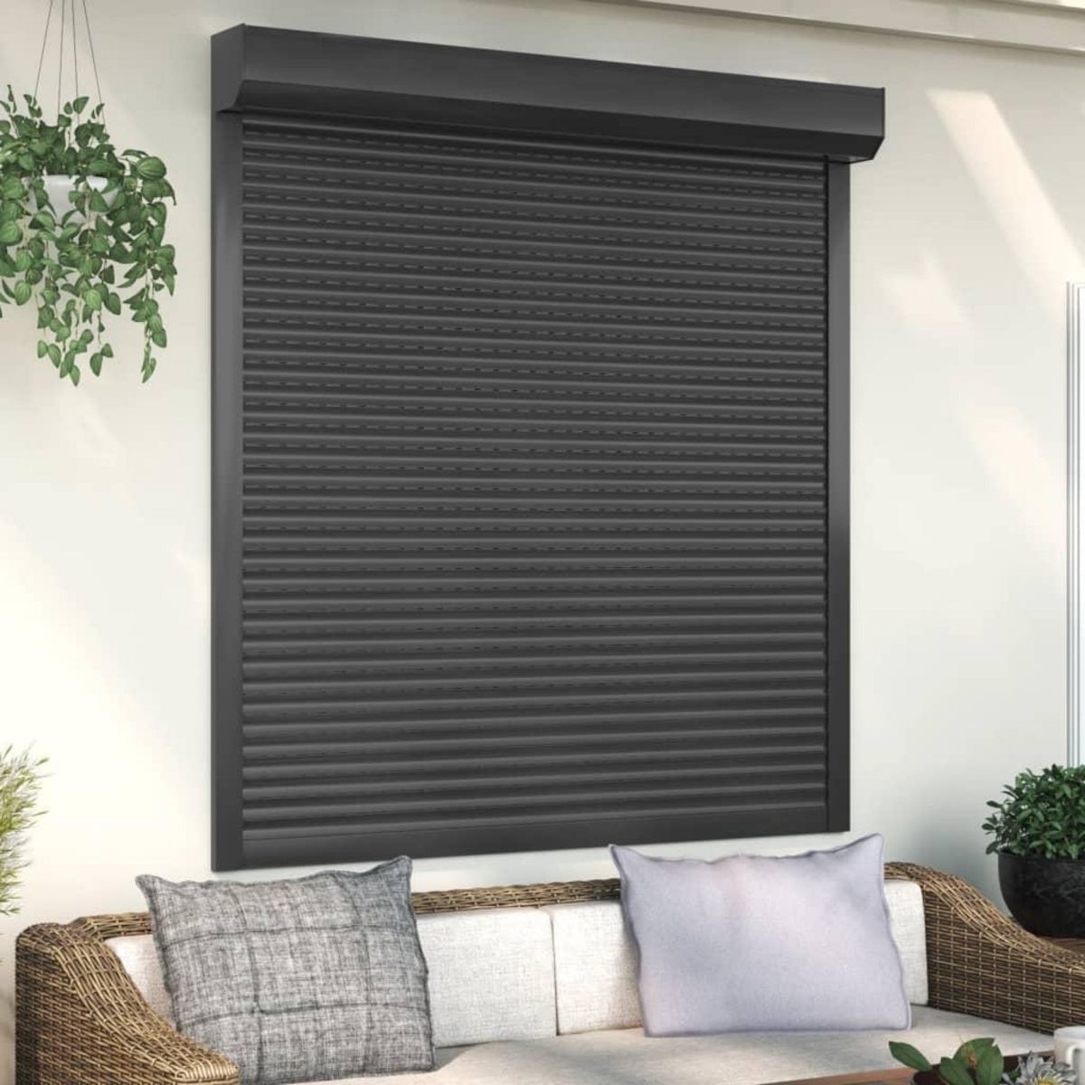 VIDAXL Volet roulant aluminium 140x150 cm anthracite