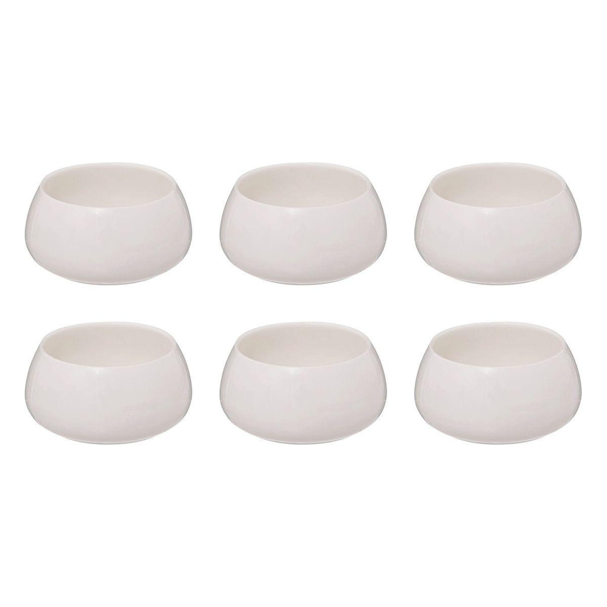 SECRET DE GOURMET Lot de 6 coupelles en porcelaine  nora  10cm blanc