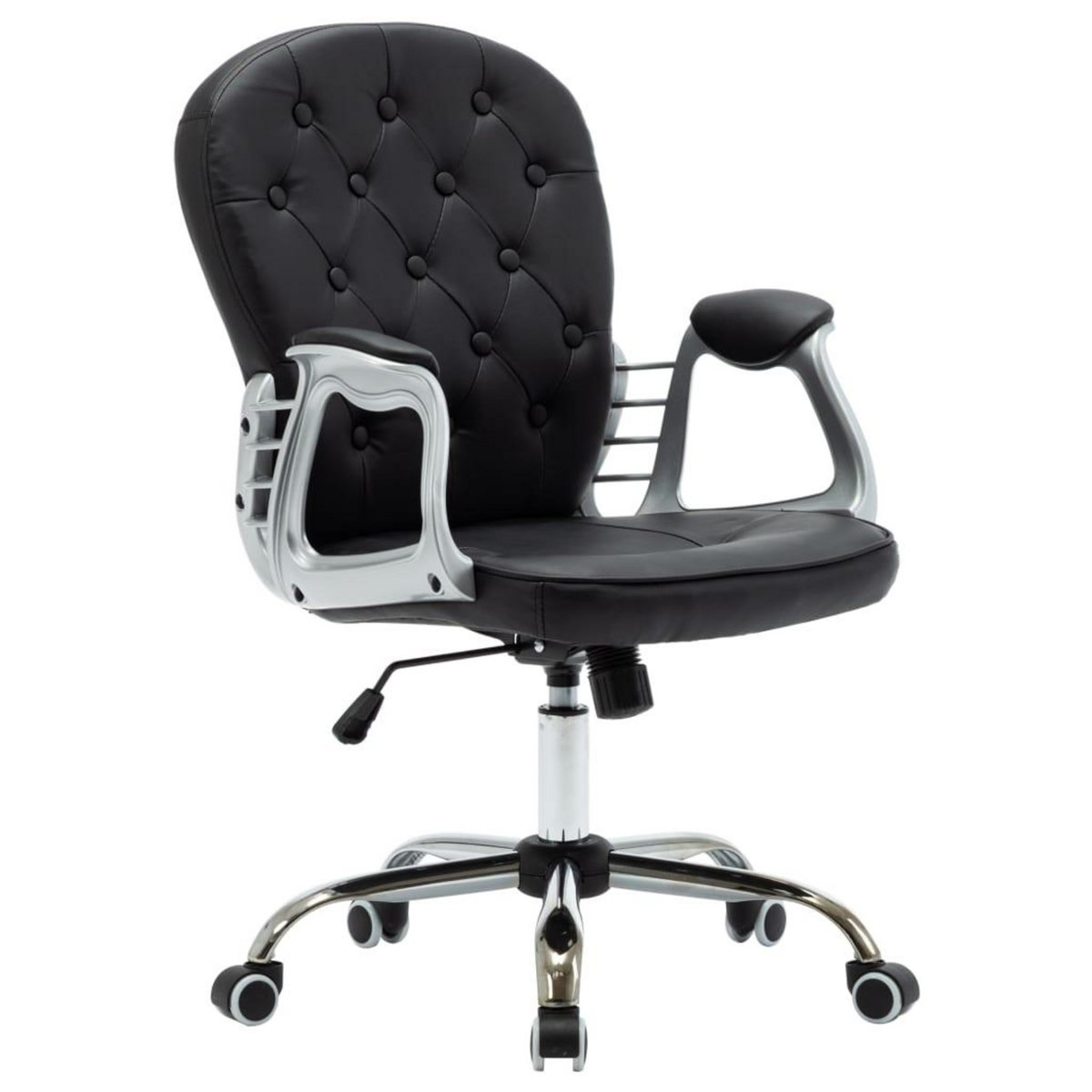 VIDAXL Chaise de bureau pivotante Noir Similicuir
