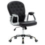 Voir la diapositive 2 : VIDAXL Chaise de bureau pivotante Noir Similicuir