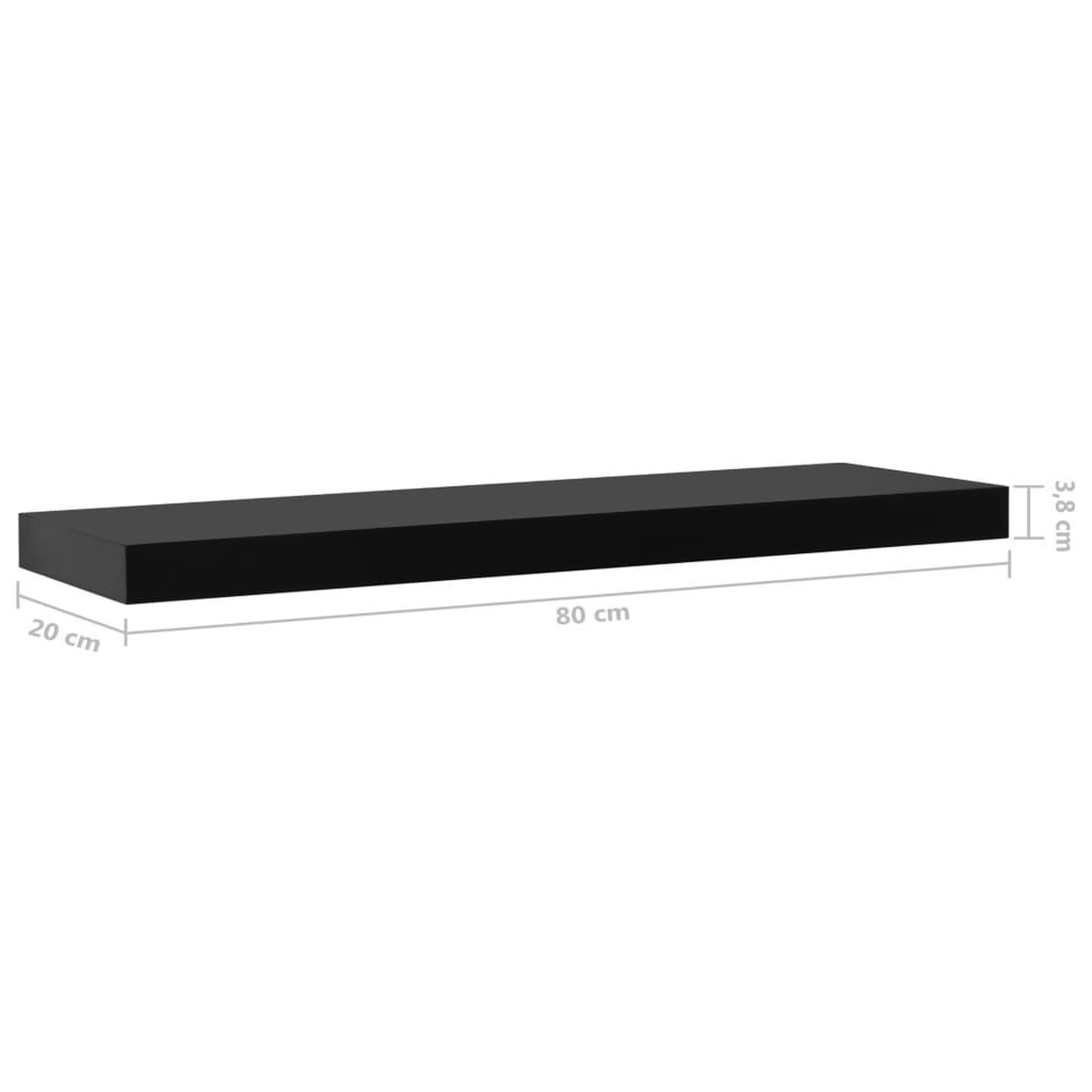 Voir la diapositive 6 : VIDAXL Etageres murales flottantes 2 pcs Noir 80x20x3,8 cm