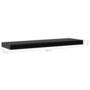 Voir la diapositive 6 : VIDAXL Etageres murales flottantes 2 pcs Noir 80x20x3,8 cm