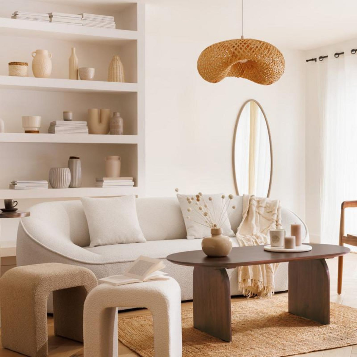 ATMOSPHERA Suspension  Beddy  bambou diamètre 50 cm Atmosphera