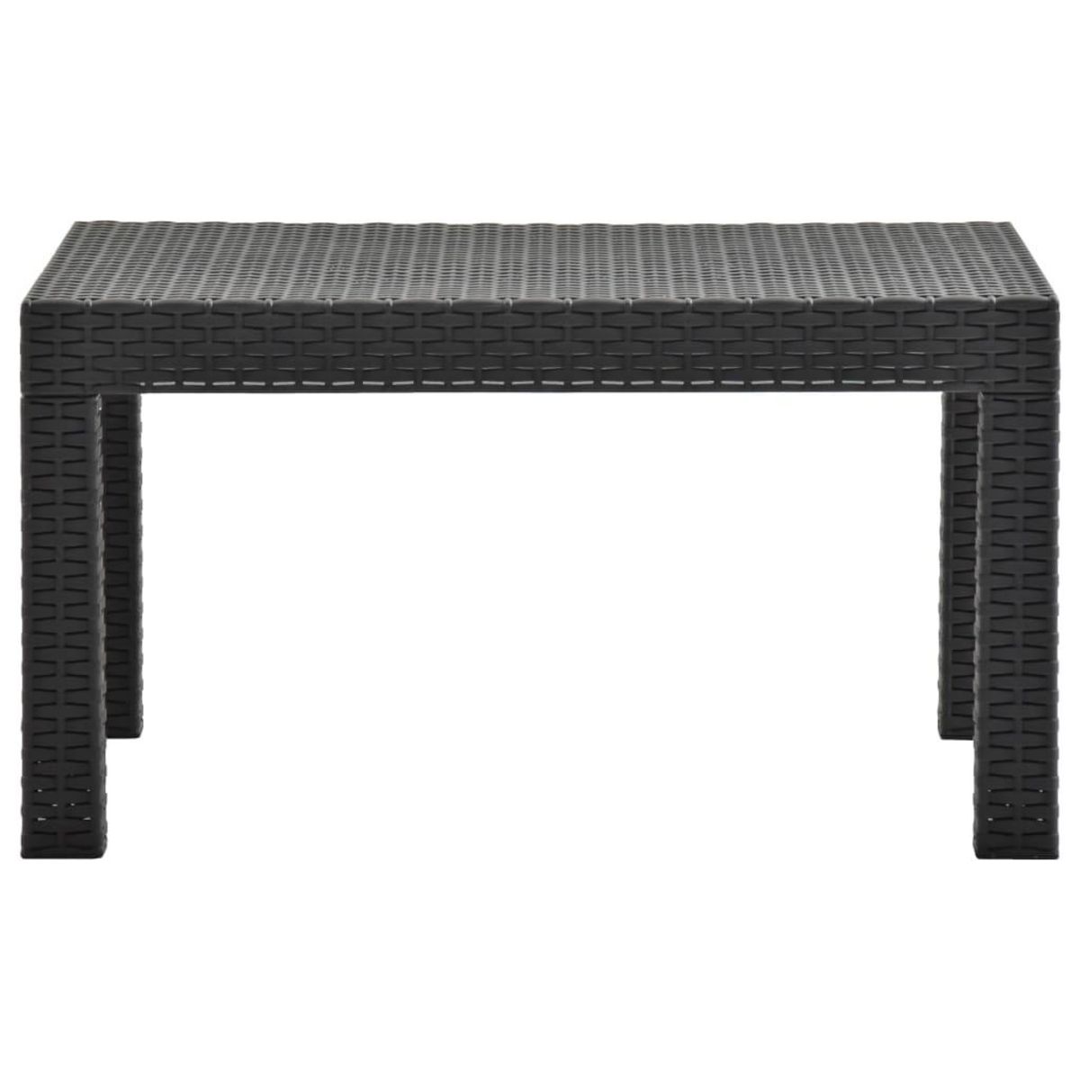 VIDAXL Table de jardin Anthracite 58x58x41 cm PP Rotin