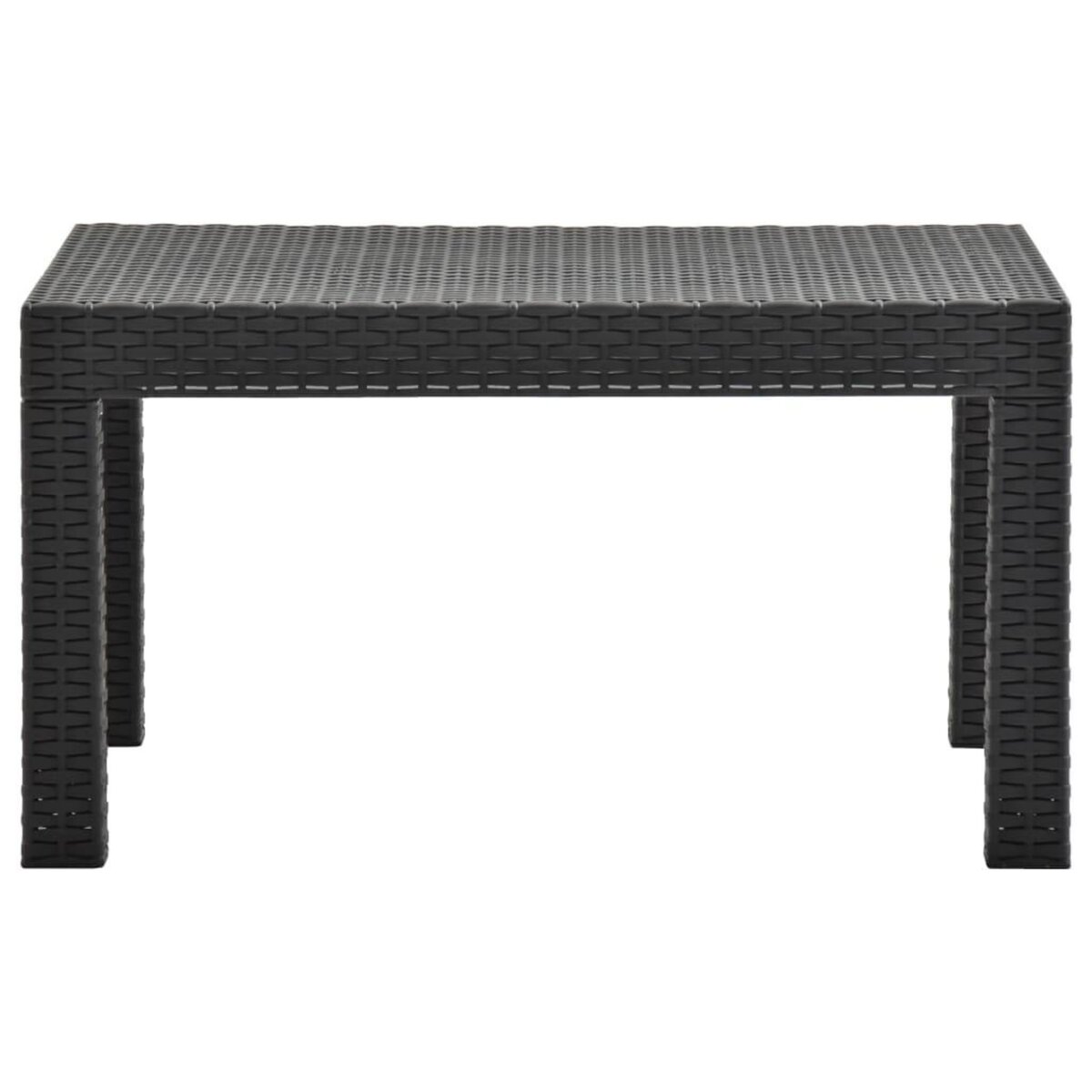 VIDAXL Table de jardin Anthracite 58x58x41 cm PP Rotin