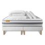 Voir la diapositive 2 : SEPTNUITS Pack matelas + double sommiers Memo Spring Ressorts ensachés 3 zones MAXI épaisseur + Couette + 2 oreillers