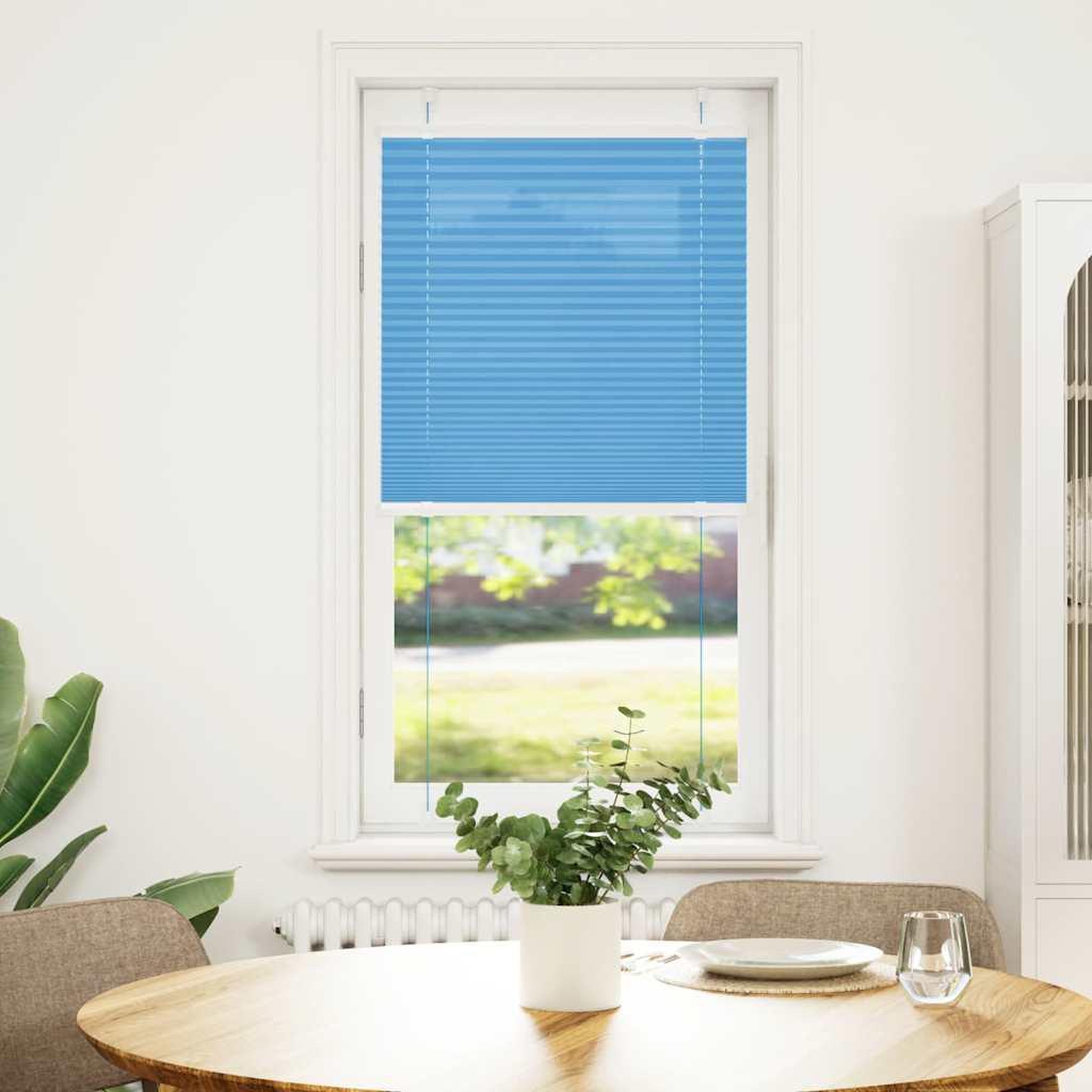 Voir la diapositive 2 : VIDAXL Store plisse bleu 65x100 cm largeur du tissu 64,4 cm polyester