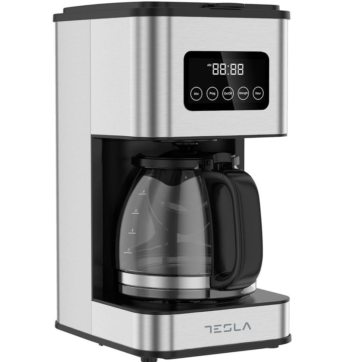 TESLA Cafetière filtre programmable 1.5l 12 tasses inox - CMF201BX