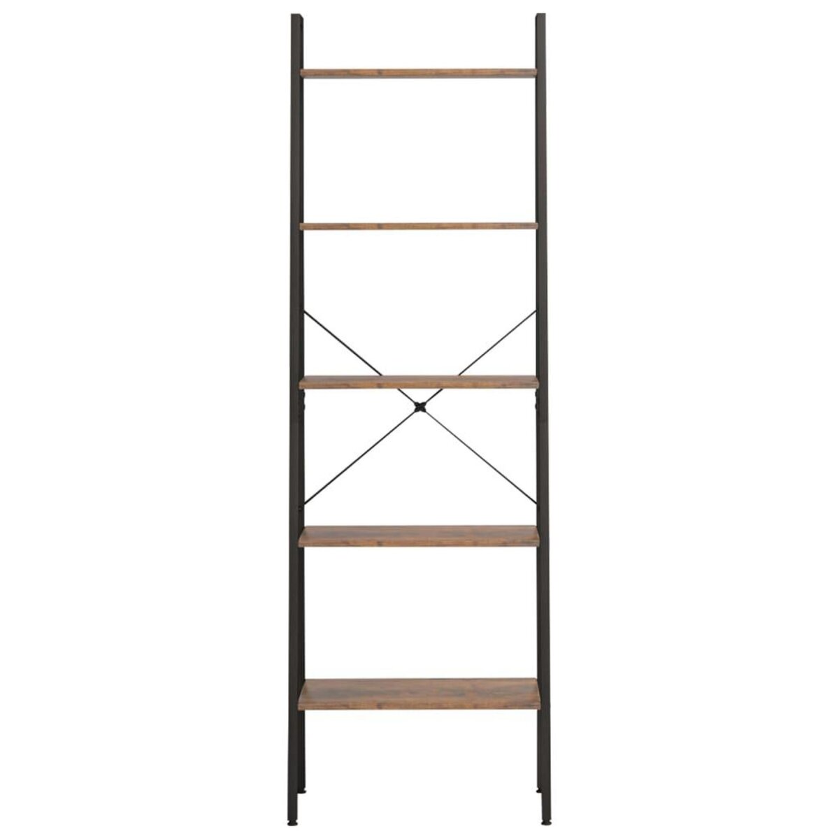 VIDAXL Etagere sur pied 5 niveaux Marron fonce et noir 56x35x174 cm