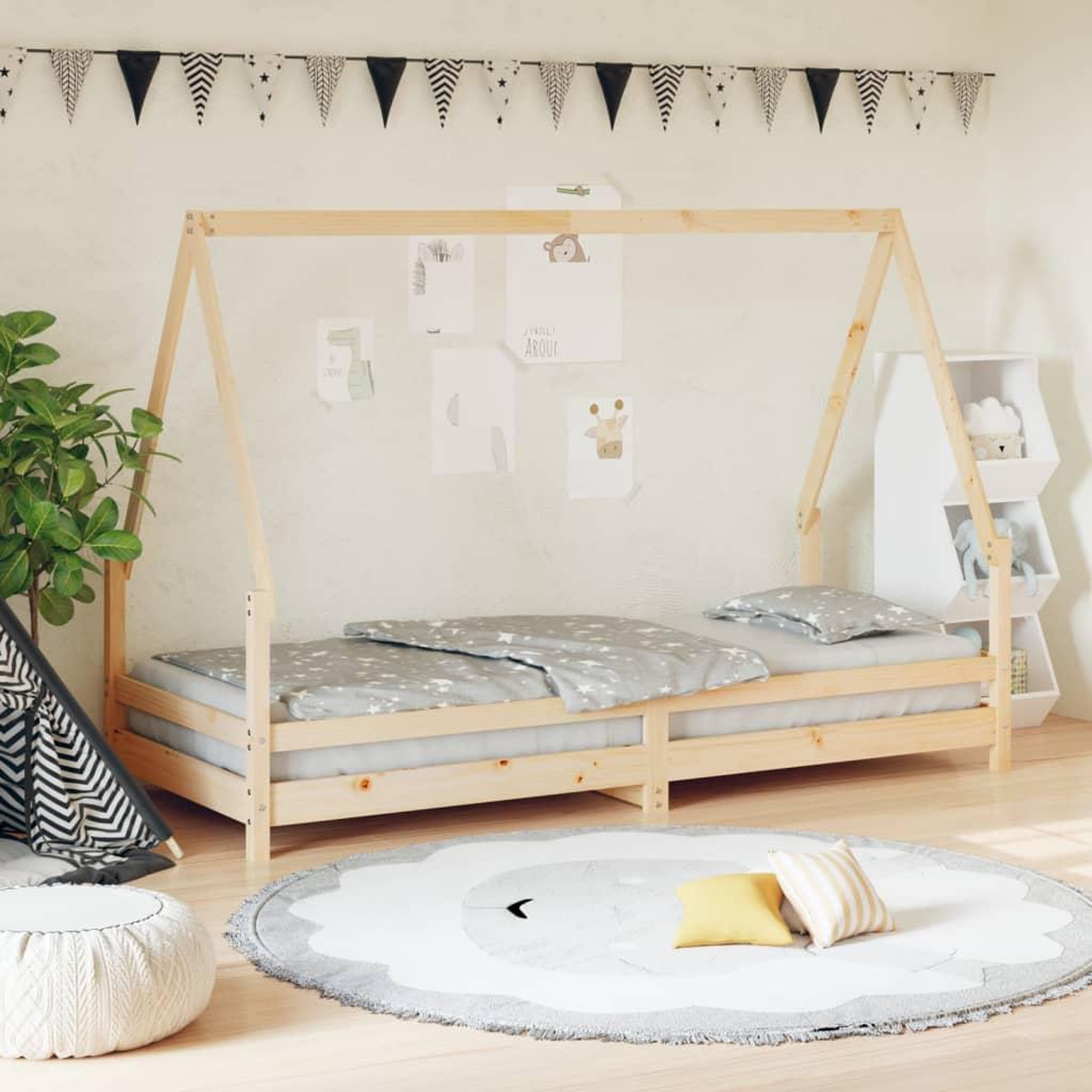VIDAXL Cadre de lit pour enfants 90x200 cm bois de pin massif