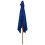 Voir la diapositive 4 : VIDAXL Parasol de jardin avec mat en bois bleu 200x300 cm