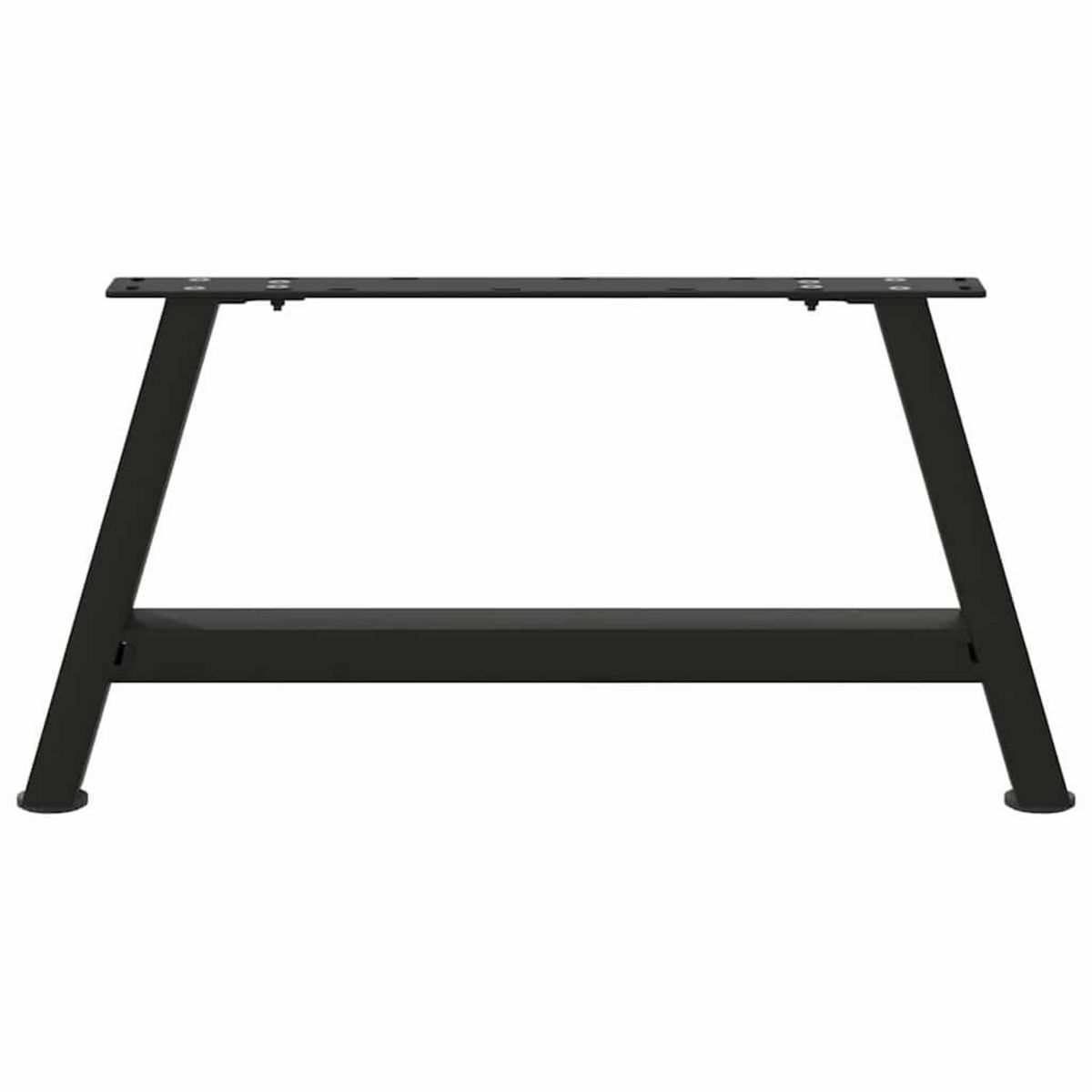 VIDAXL Pieds de table basse forme de A 2 pcs noir 60x(30-31) cm acier