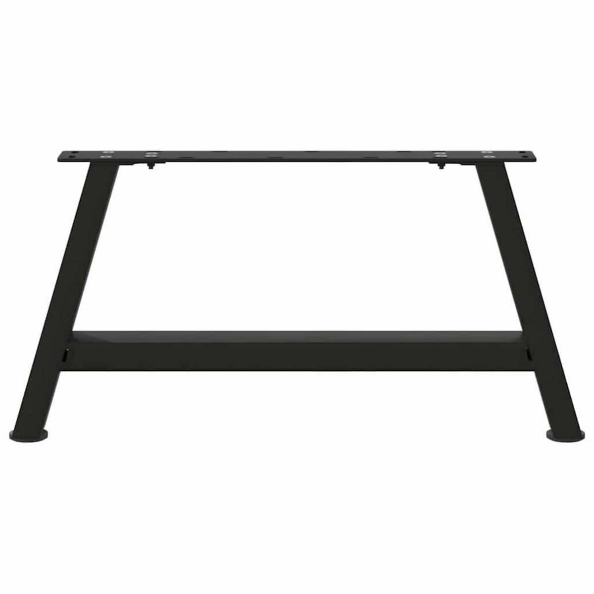 VIDAXL Pieds de table basse forme de A 2 pcs noir 60x(30-31) cm acier