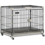Voir la diapositive 1 : PAWHUT Cage pour Chien Pliable, Plateau Amovible, Roues avec Freins, Toit Ouvrant Verrouillable, Porte de Nourrissage, Niche Chien Interieur pour Petits et Moyens Chiens, 60,5x45,5x54,5cm, Noir