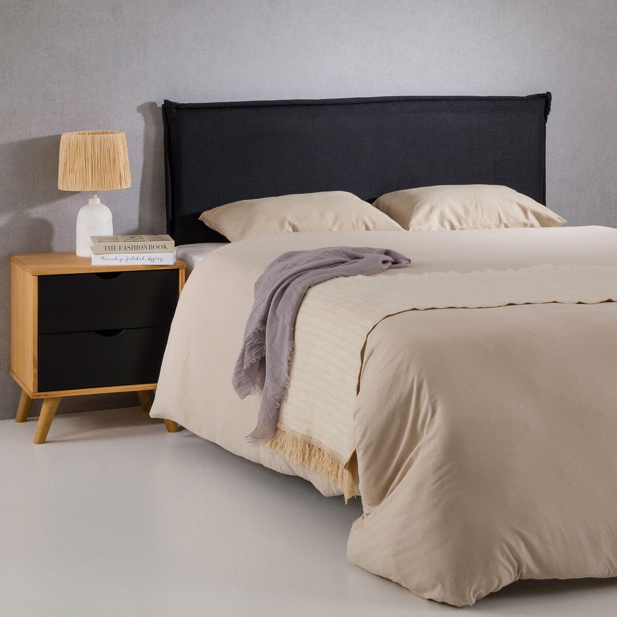 IDIMEX Tête de lit VINCEL 160 sur pieds, en tissu