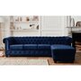 Voir la diapositive 2 : LISA DESIGN William - canapé chesterfield d'angle droit - 4 places - en velours