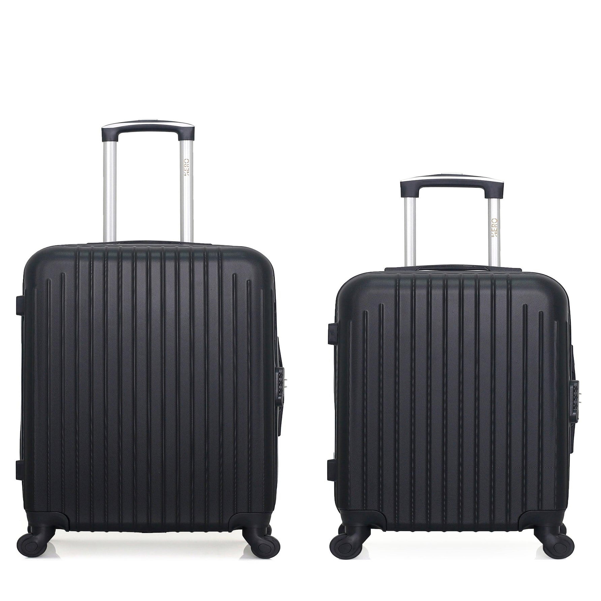 HERO Hero - lot de 2 - valise weekend et valise cabine carpates. Coloris disponibles : Rose, Gris, Bleu, Noir, Beige