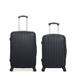 HERO HERO - Lot de 2 - Valise weekend et valise cabine CARPATES. Coloris disponibles : Rose, Beige, Bleu, Noir, Gris