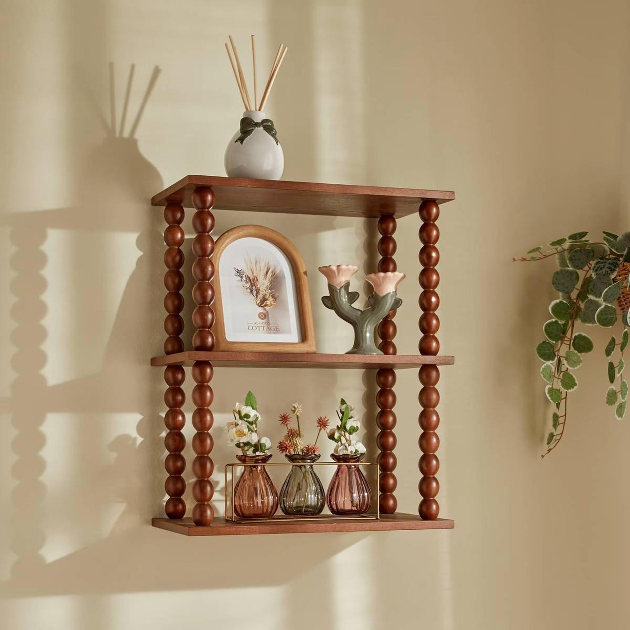 Voir la diapositive 3 : ATMOSPHERA Soliflore triple en verre  mona  22cm multicolore