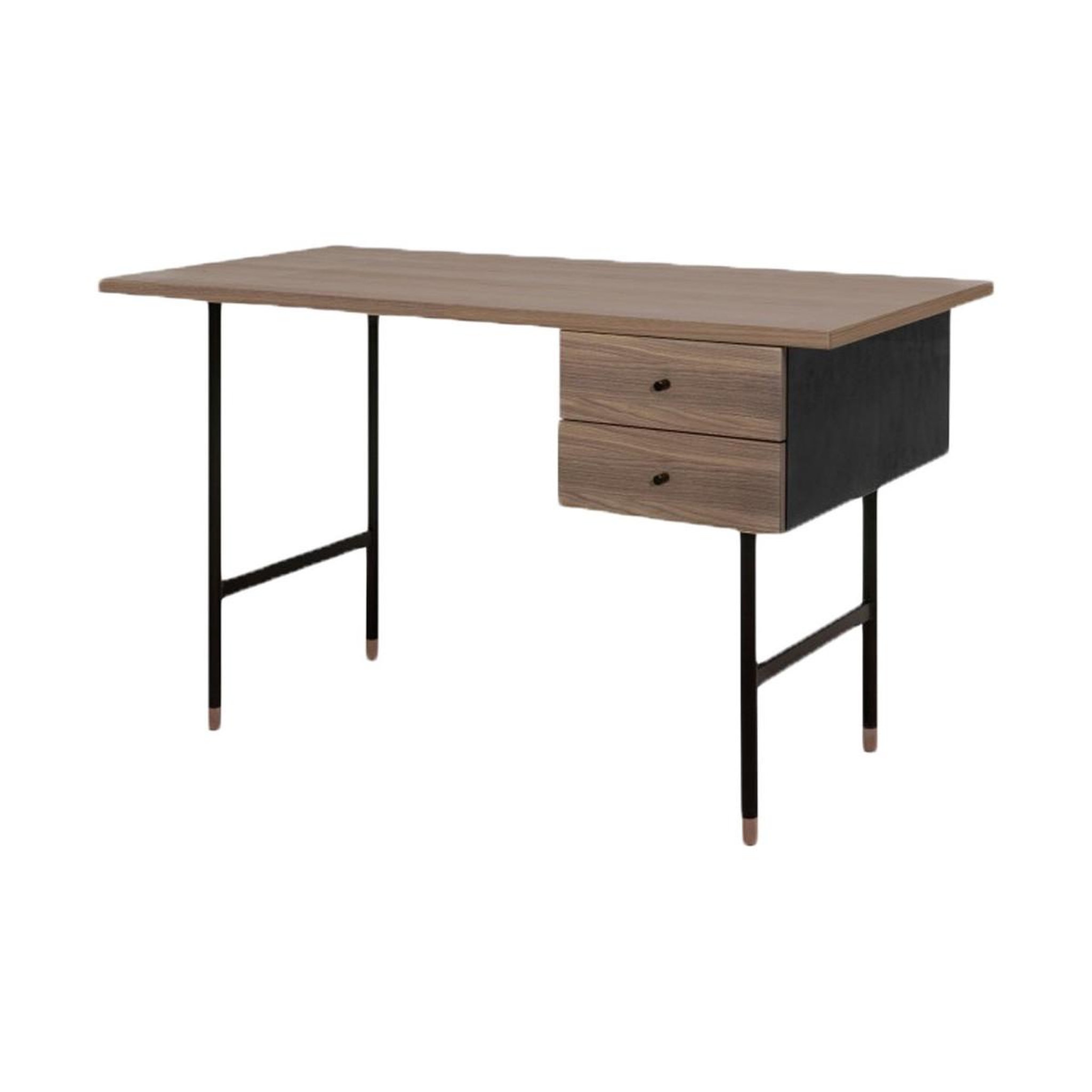 Paris Prix Bureau design 2 tiroirs  jugend  130cm noyer
