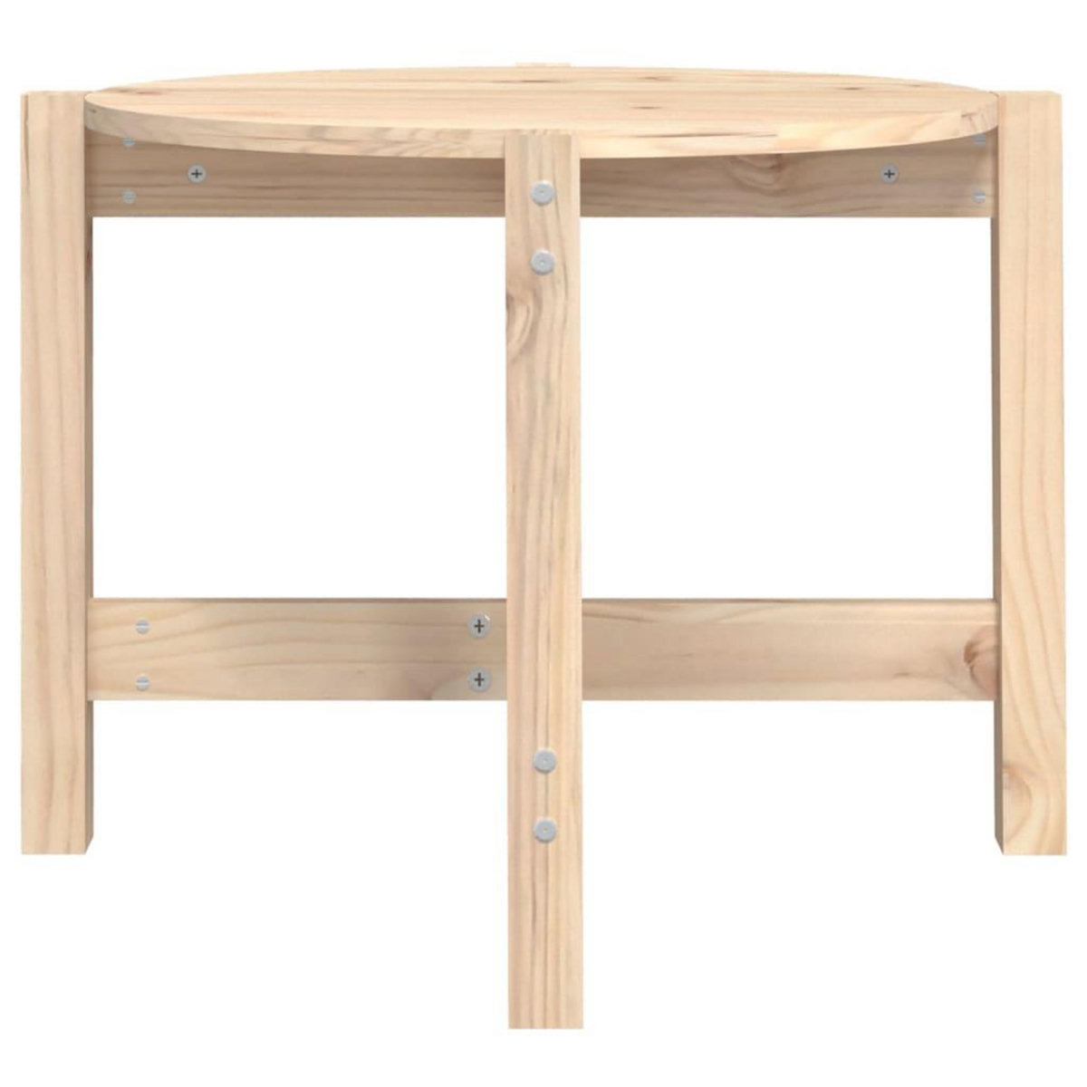 VIDAXL Table basse Ø 62,5x45 cm Bois massif de pin