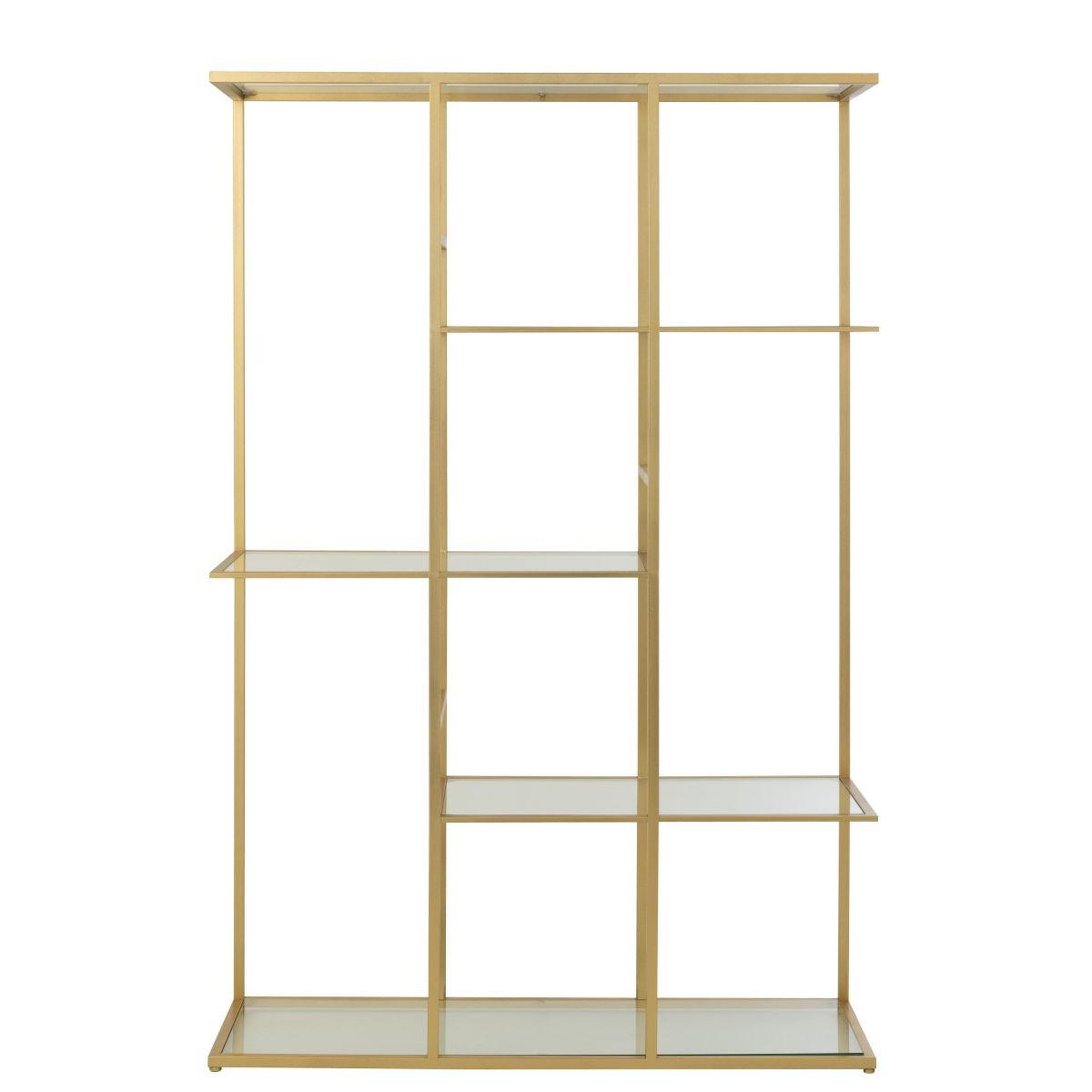 Voir la diapositive 2 : Paris Prix Étagère en verre  thaddeus  180cm doré