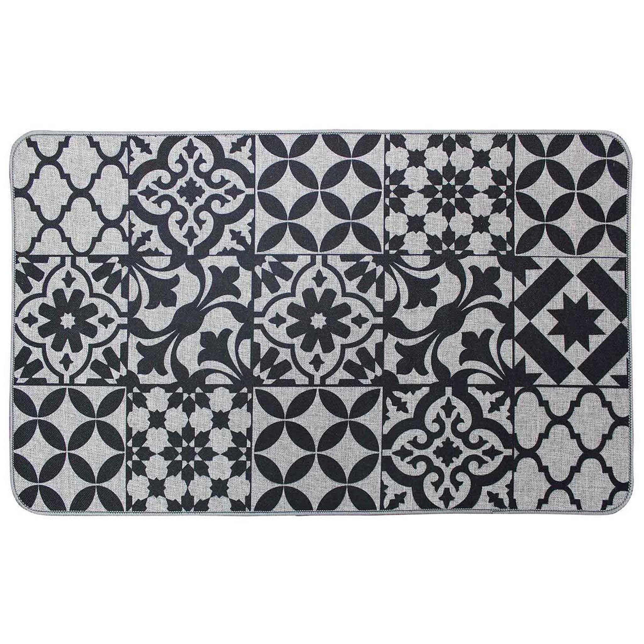 Douceur d'Intérieur Tapis tissé imprimé  bizancia  45x75cm gris
