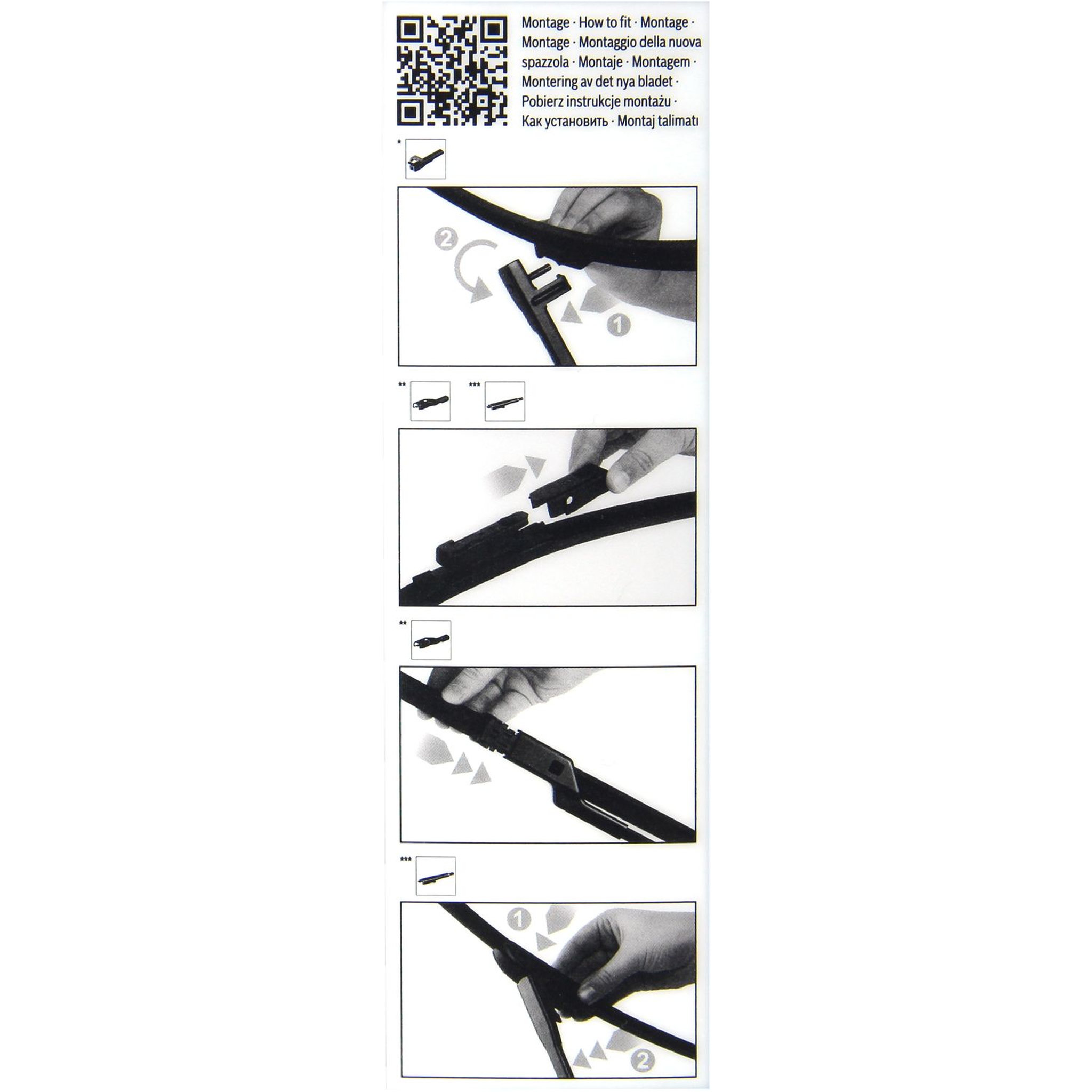 Voir la diapositive 2 : BOSCH Kit balai d'essuie-glace endurance BOSCH N°E130