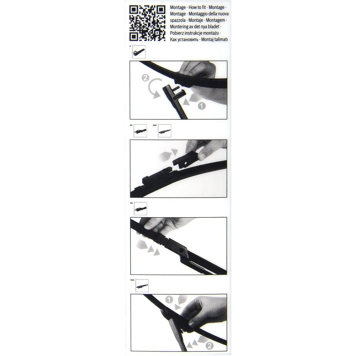 BOSCH Kit balai d'essuie-glace endurance BOSCH N°E130