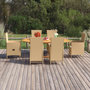 Voir la diapositive 1 : VIDAXL Ensemble a manger de jardin 7 pcs Resine tressee Beige