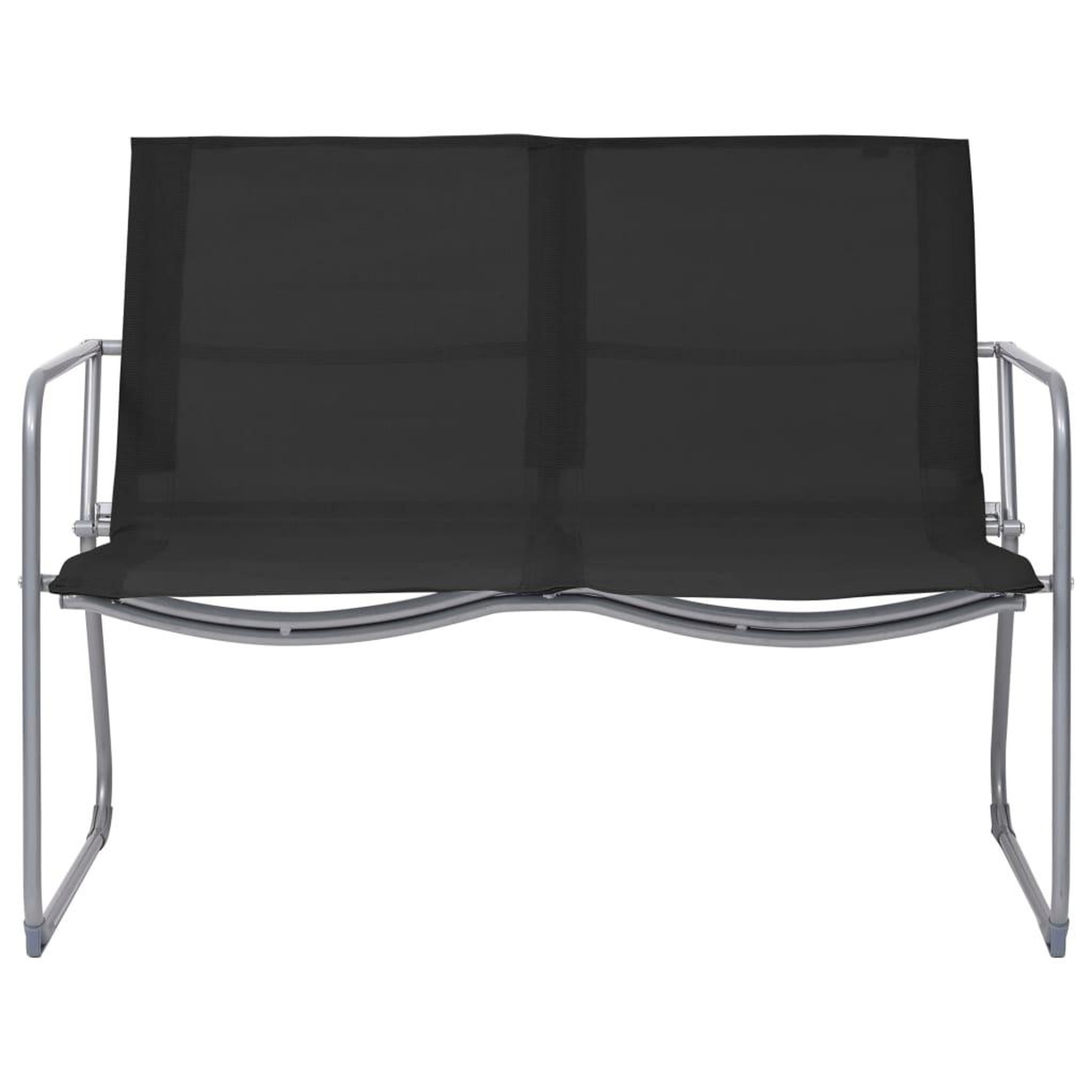 Voir la diapositive 2 : VIDAXL Salon de jardin 4 pcs tissu et acier noir