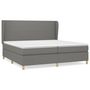 Voir la diapositive 2 : VIDAXL Sommier a lattes de lit avec matelas Gris fonce 200x200cm Tissu