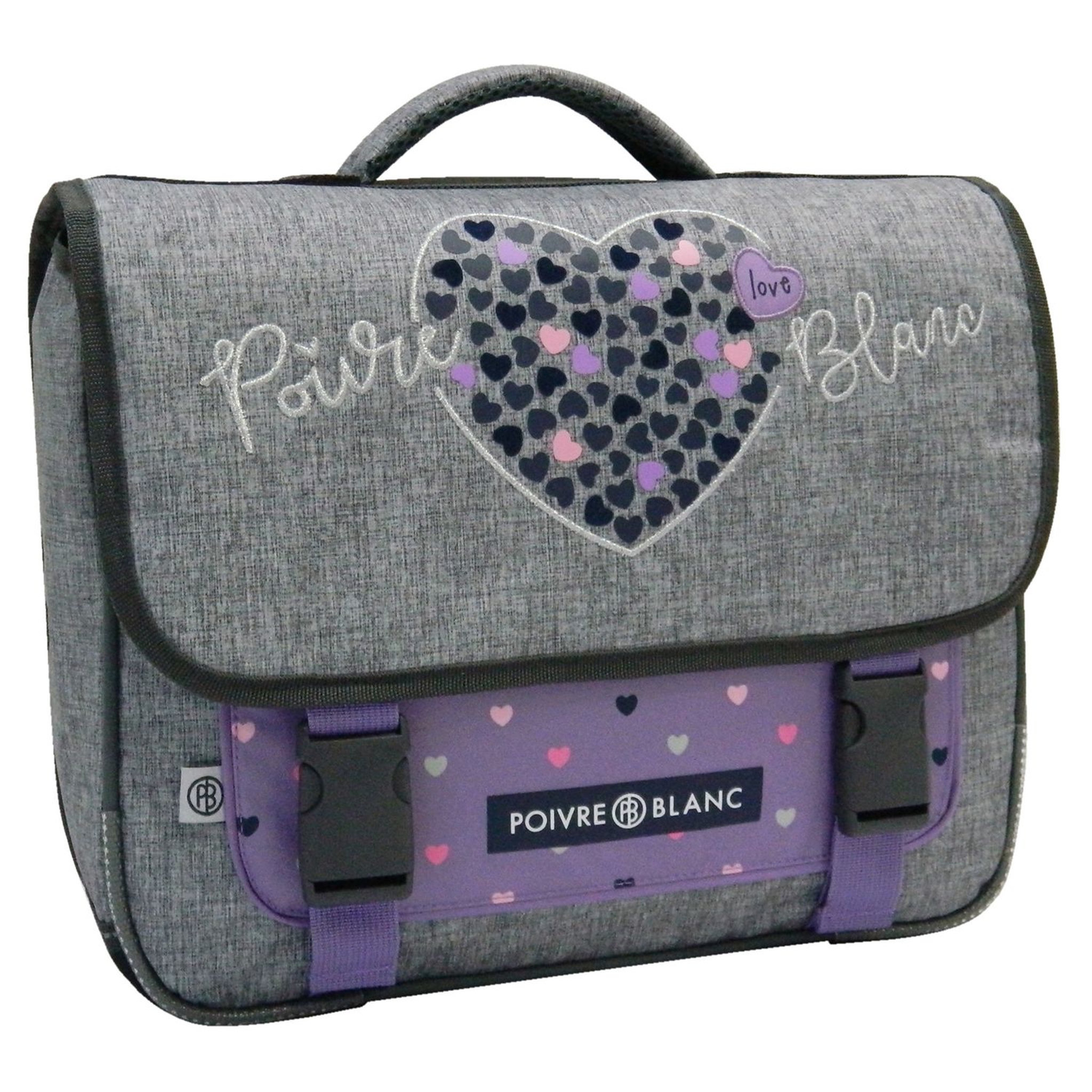POIVRE BLANC Cartable 38 cm gris POIVRE blanc