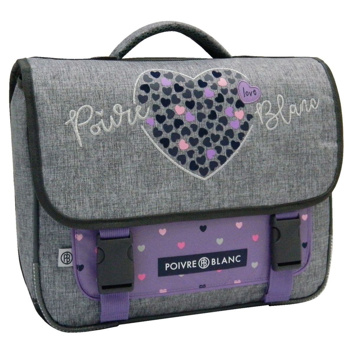 POIVRE BLANC Cartable 38 cm gris POIVRE blanc