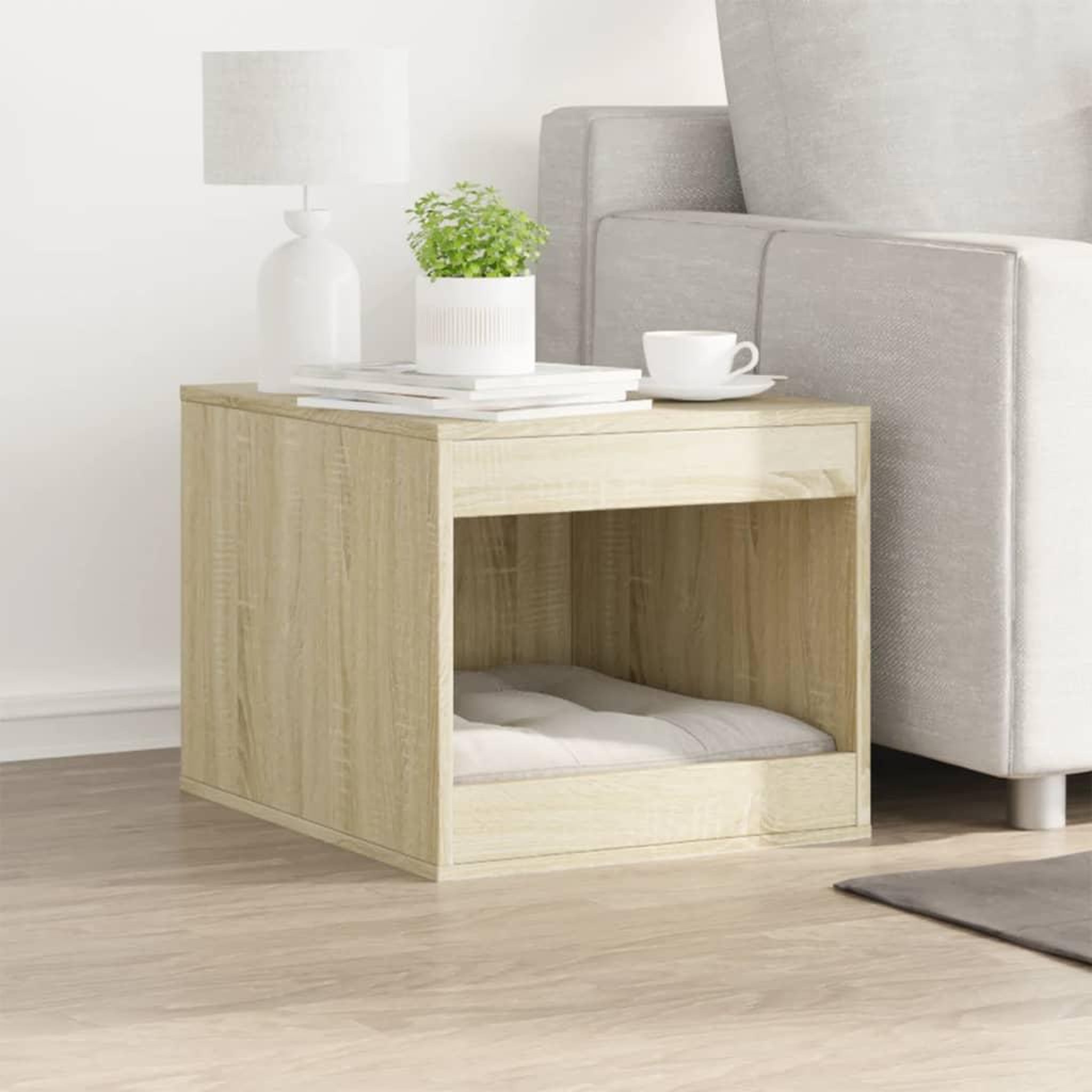 Voir la diapositive 3 : VIDAXL Meuble de bac a litiere pour chat chene sonoma bois ingenierie