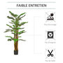 Voir la diapositive 6 : OUTSUNNY Palmier artificiel H.1,85 m arbre artificiel tronc branches lichen feuilles grand réalisme pot inclus